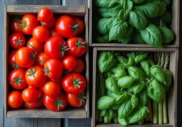 Frische saisonale Zutaten vom Markt